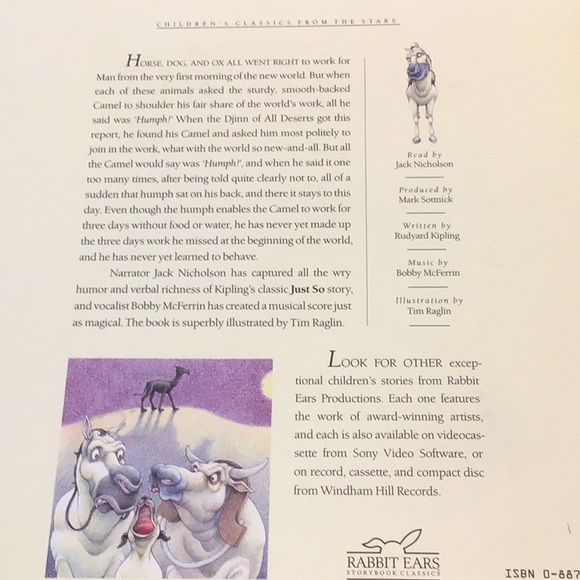 Jack Nicholson, How the Camel Got His Hump! Like new , 1989 vintage hardcover - Picture 9 of 13